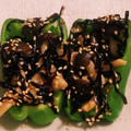 私市ビッキーズ津門巳's cooksnap of when they made “丸ごとピーマン皿しめじゴマ昆布煮和え”.