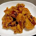 ☆あいちゃん's cooksnap of when they made 簡単・節約☺鶏皮の甘辛コチュジャン炒め.