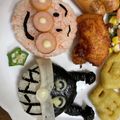 コロどろっぷ's cooksnap of when they made キャラ弁*バイキンマンおにぎり.