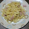 めいつむ's cooksnap of when they made ベーコンと玉葱とじゃが芋のクリームパスタ.