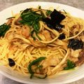 マコミコ's cooksnap of when they made 舞茸としその塩昆布パスタ.