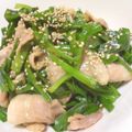 papikun's cooksnap of when they made チャチャッと１品★豚ニラでポン酢.