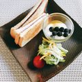 yesmama's cooksnap of when they made あんクリームチーズホットサンド.