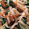 ななみん ママ★★'s cooksnap of when they made レンジでチン♪ニラともやしのナムル.