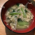 ほちる。's cooksnap of when they made 小松菜と卵の味噌汁✿.