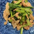kikibaby's cooksnap of when they made 豚バラと小松菜の中華炒め.