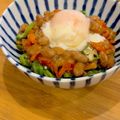 chii198's cooksnap of when they made 美容に♪オクラと納豆とキムチ和え♪卵のせ.