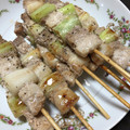 ☆えりんこ☆★'s cooksnap of when they made 簡単 豚バラ ねぎま 豚串.