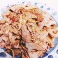 tekkokko☆'s cooksnap of when they made アジアン風☆レンコンと豚肉のキンピラ.
