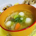 ＊mintmint＊'s cooksnap of when they made とうふで簡単☆白玉豚汁.
