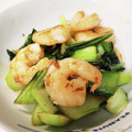 churu's cooksnap of when they made 水菜とエビの白だし炒め.