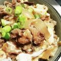 まぶたん's cooksnap of when they made 冷食の牛丼の具でたまごとじ丼(^^♪.
