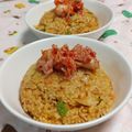赤い電話's cooksnap of when they made 一工夫で激ウマっ！！☆キムチチャーハン☆.