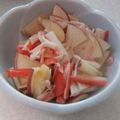 きらり流れ星's cooksnap of when they made りんごとカニカマのサラダ(マヨいらず).