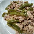 SUNMOONMOM's cooksnap of when they made ＊豚こまとピーマンの甘辛チーズのっけ＊.