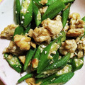 こみく's cooksnap of when they made ちゃちゃっと＊オクラの卵炒め＊.