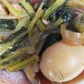 hocho's cooksnap of when they made 鶏もも肉と小松菜の生姜入り煮物.