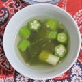 mmameco's cooksnap of when they made オクラとわかめの中華スープ.