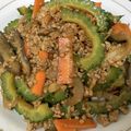 クック5NOFPV☆'s cooksnap of when they made ☆ゴーヤとなすのひき肉炒め.