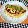 KBBキッチン☆'s cooksnap of when they made ごはんで折りたたみお好み焼き.