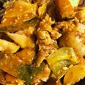 えいりあんず's cooksnap of when they made 豚ばら薩摩芋かぼちゃ甘辛ごま醤油だれ焼き.