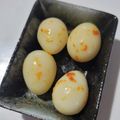 tamago大好き's cooksnap of when they made 旨辛おつまみ♪うずらの卵のハリッサ味玉.