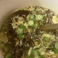 hina＆coMAM's cooksnap of when they made もずくとオクラ　たまごのスープ.