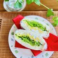 マルんちの丸顔's cooksnap of when they made ☆野菜と卵のサンド☆.