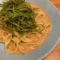 まめぽよん's cooksnap of when they made 大葉たっぷり！本格的！たらこスパゲティ.