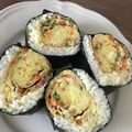 Yokchina's cooksnap of when they made ふわふわの卵焼きを入れた卵焼きキンパ.