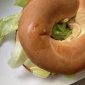 kinkinsan's cooksnap of when they made やみつきになるレタスだけベーグルサンド.