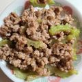 るこちゃんまま's cooksnap of when they made 俺流！苦くない！！…ゴーヤの肉味噌炒め丼.