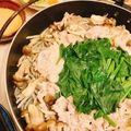 おうちごはん☆'s cooksnap of when they made 豚肉ときのこと小松菜のフライパン蒸し.