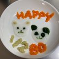 てらぼお's cooksnap of when they made 離乳食初期☆ハーフバースデー用プレート☆.
