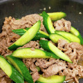 マダムカフェ♡'s cooksnap of when they made 豚肉ときゅうり炒め.