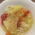 Yokchina's cooksnap of when they made キャベツにんじん玉ねぎトマトの簡単スープ.