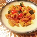 yesmama's cooksnap of when they made 豚ロースと夏野菜のカリーケチャップソテー.