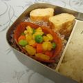 龍青空ママ's cooksnap of when they made ハムとミックスベジタブルのケチャップ炒め.