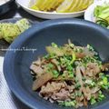かおりかざり's cooksnap of when they made こんにゃく・ごぼうたっぷり★豚すき煮.
