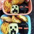 curisupin's cooksnap of when they made マイクラ☆エンダーマン☆キャラ弁.