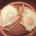 きらり流れ星's cooksnap of when they made いつもと違うハムエッグ♫.