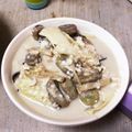 冷蔵庫レスキュー隊's cooksnap of when they made ｷｬﾍﾞﾂと鮭ﾌﾚｰｸの豆乳ｽｰﾌﾟ.