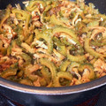 料理苦手ママさん's cooksnap of when they made ゴーヤと油揚げの甘辛炒め煮.