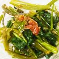 アップイエ's cooksnap of when they made レンジ１分半！空芯菜の梅肉おかか和え.