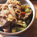 宮田小豆's cooksnap of when they made 野菜たっぷり茄子と豚こまのマヨポン炒め.