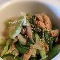 yumi3030's cooksnap of when they made キャベツとニラのツナナムル.