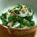 1world's cooksnap of when they made イカとモロヘイヤの食べるラー油和え.