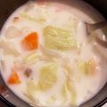 まきろんカフェ's cooksnap of when they made 冷凍あさりとキャベツ♥️クラムチャウダー.