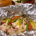 kpえもん♪'s cooksnap of when they made 彩り野菜で鮭のホイル焼き.