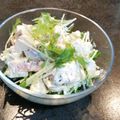 くるくるくるめっこ's cooksnap of when they made 長いもと水菜とベーコンのサラダ♪.